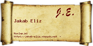 Jakab Eliz névjegykártya